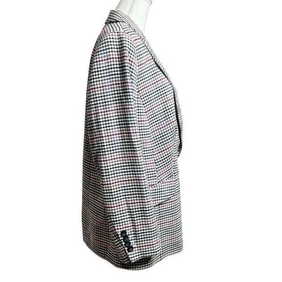 Talbots Plus Women's Multicolor Wool Blend Single Breast Houndstooth Blazer 14W - Picture 4 of 8